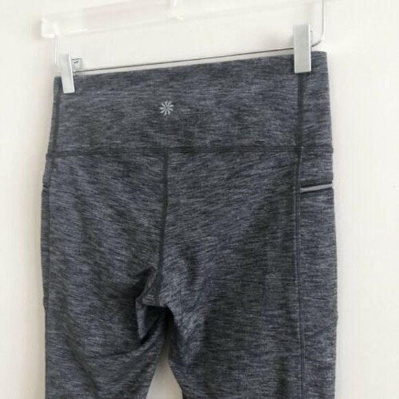 ATHLETA Spacedye Sly Drifter leggings S Gray Stretch Pants Zipper Pockets - Picture 5 of 11